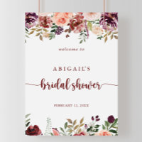 Fête des mariées Bienvenue Rustic Summer Floral Po