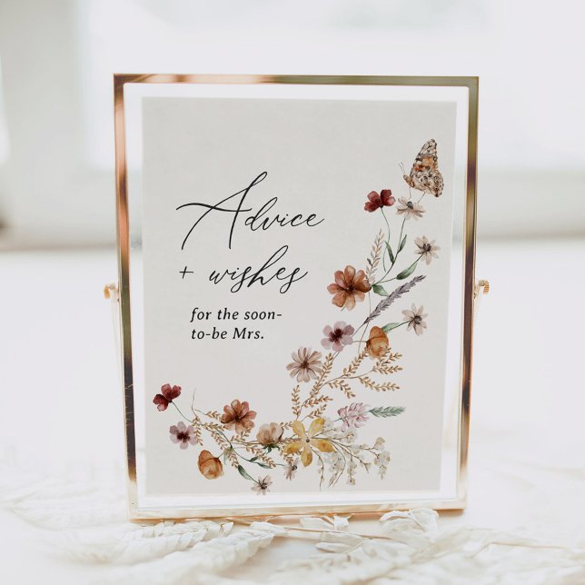 Poster Fête des mariées Boho Fleur sauvage Conseils et so (Créateur téléchargé)