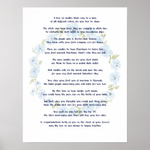 Poster Fête des mariées cadeau - Boîte à bougies insert