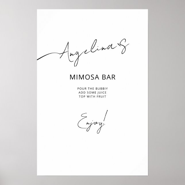 Poster Fête des mariées d'affiche dans un style élégant. (Devant)