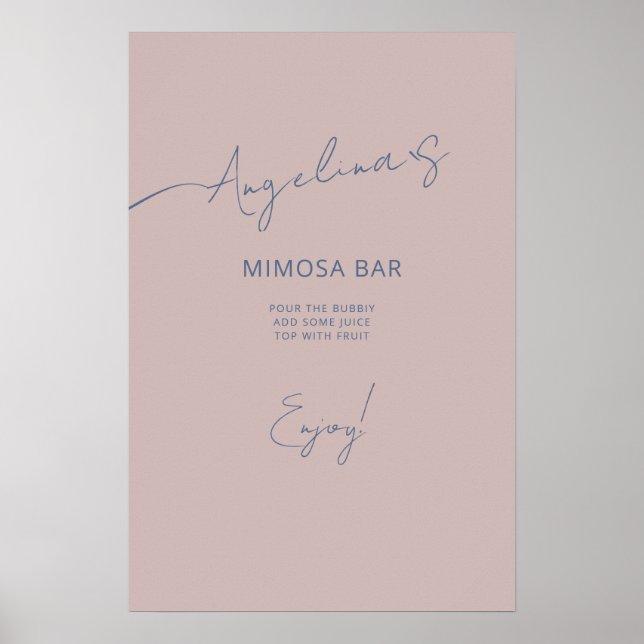 Poster Fête des mariées d'affiche dans un style élégant. (Devant)