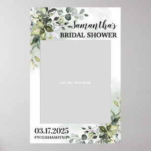 Poster Fête des mariées de Boho Foliage vert Photo Prop