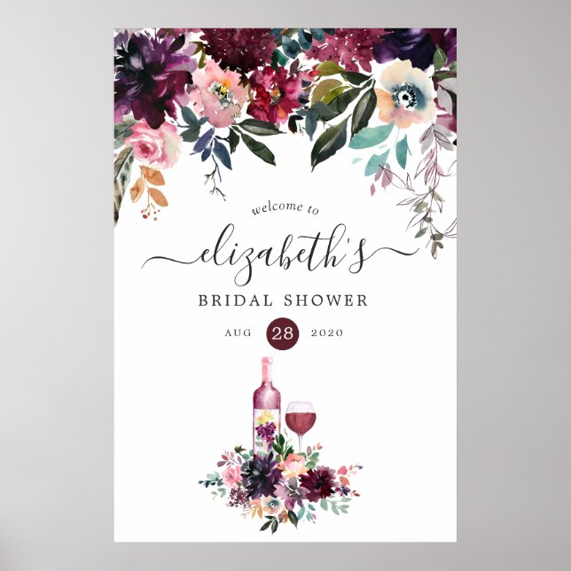 Poster Fête des mariées de dégustation de vin de Bordeaux (Devant)