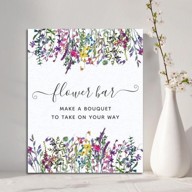 Poster Fête des mariées de la barre de fleurs fleur sauva (Créateur téléchargé)