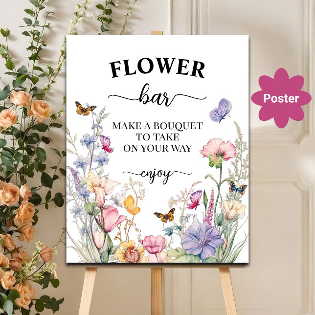 Poster Fête des mariées de la barre de fleurs préférée (Créateur téléchargé)