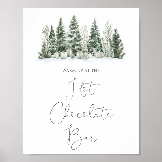 Poster Fête des mariées De Neige Amoureuse Bar Chocolat C (Devant)