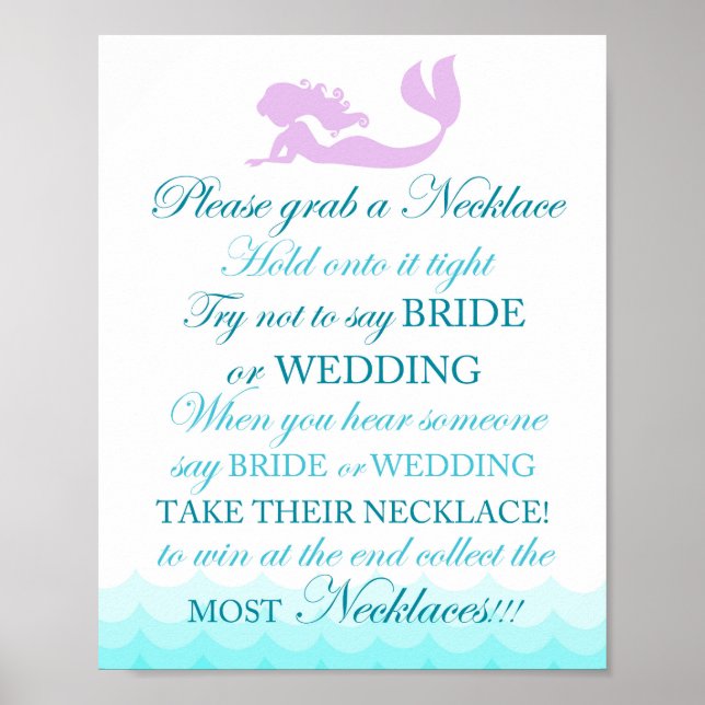 Poster Fête des mariées de sirène ne pas dire Mariage de  (Devant)
