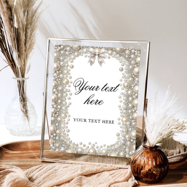 Poster Fête des mariées Elegant Diamants et Perles sur me (Créateur téléchargé)