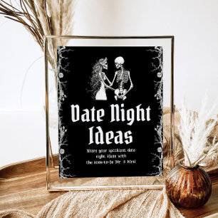 Poster Fête des mariées gothique d'Halloween Date Idées d
