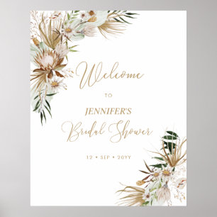 Poster Fête des mariées Mariage Gold Boho