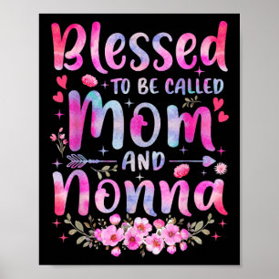 Poster Fête Des Mères Béni D'Être Appelé Maman Et Nonna F