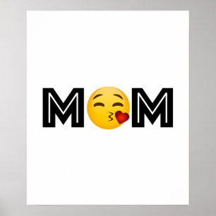 Poster Fête des mères de maman d'Emoji drôle