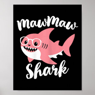 Poster Fête des mères de requins Mawmaw Grand-mère drôle 
