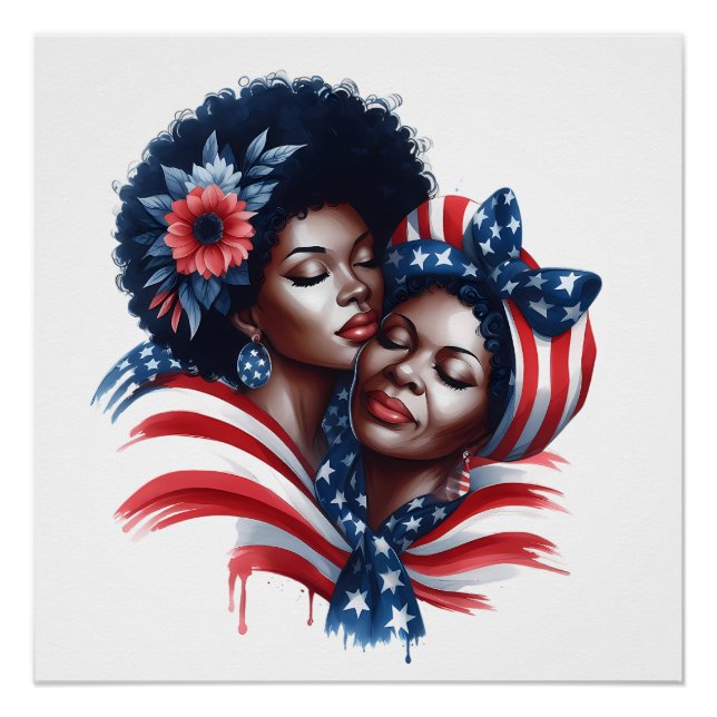 Poster Fête des mères patriotiques (Devant)