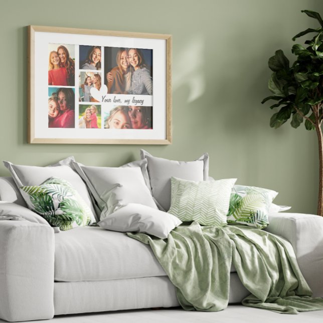 Poster Fête des mères personnalisée Collage photo personn (Give Mom the gift of love and moments that matter. Showcase your favorite memories together :))