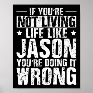 Poster Fête des pères Anniversaire Jason Nom Prénom Dit