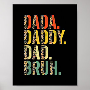 Poster Fête des pères Dada Papa Papa Papa Bruh