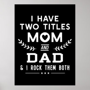 Poster Fête des pères   J'Ai Deux Titres Maman Et Père