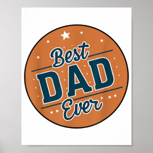 Poster Fête des pères Meilleur Père Dans Le Monde
