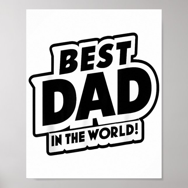 Poster Fête des pères Meilleur Père Dans Le Monde (Devant)