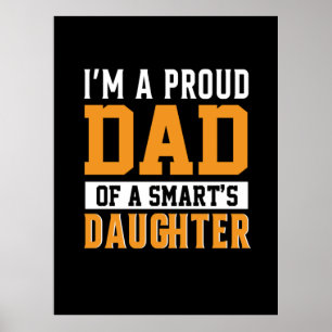 Poster Fête des pères Papa D'Une Fille Intelligente