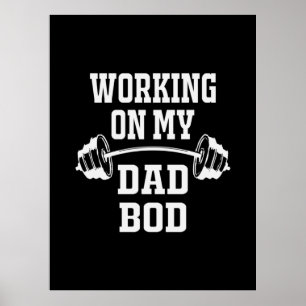 Poster Fête des pères   Travailler Sur Mon Papa Bod