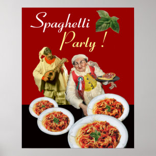 Poster FÊTE DES SPAGHETTIS, Cuisine italienne, Chef, Pulc