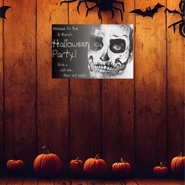 Poster Fête d'Halloween du sourire vaudou (Voodoo Smile Halloween Party Poster)