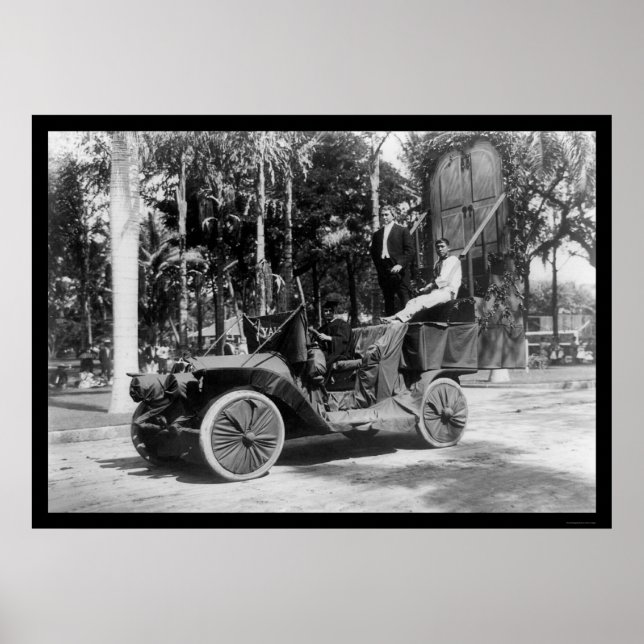 Poster Fête d'Hawaii Float avec Yale Pennant 1912 (Devant)