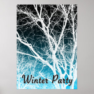 Poster fête d'hiver : arbre fantôme