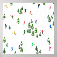 Fête d'Illustration de ski alpin Freeride