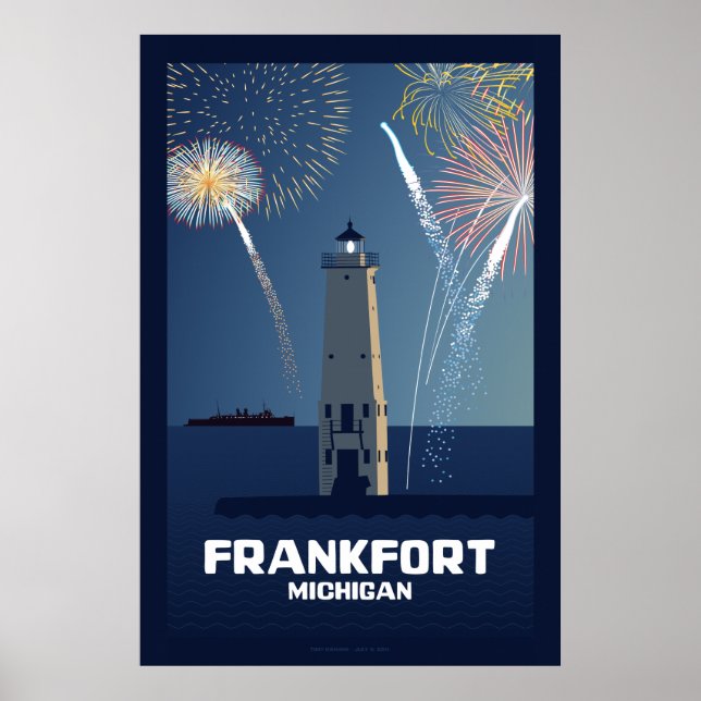 Poster Fête du 4 juillet, Frankfort, Michigan Li (Devant)