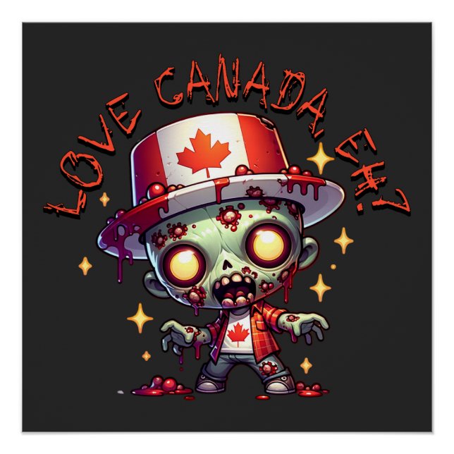 Poster Fête du Canada des zombies (Devant)