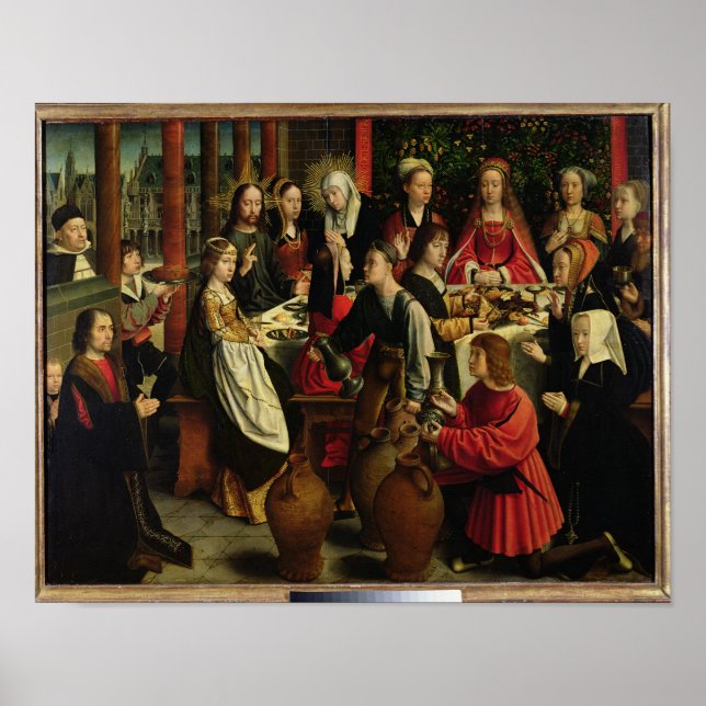 Poster Fête du mariage à Cana, c.1500-03 (Devant)