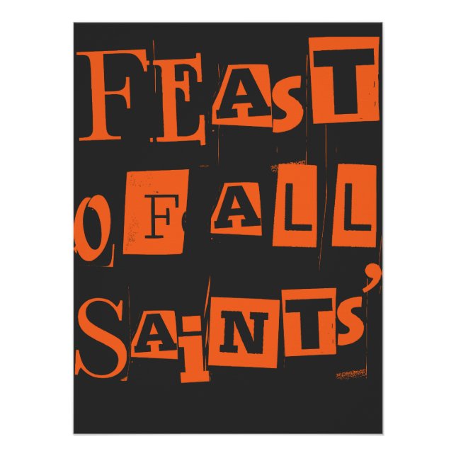 Poster Fête Du Saint Halloween Catholique De Tous Les Sai (Devant)