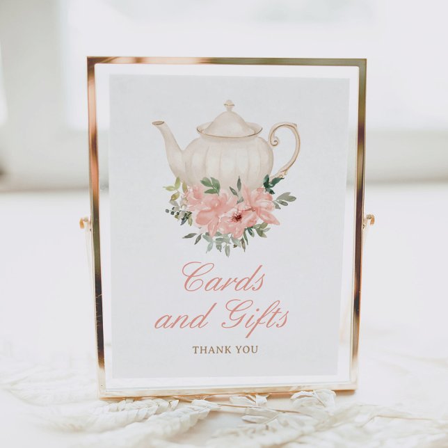 Poster Fête du thé floral cartes et cadeaux d'anniversair (Créateur téléchargé)