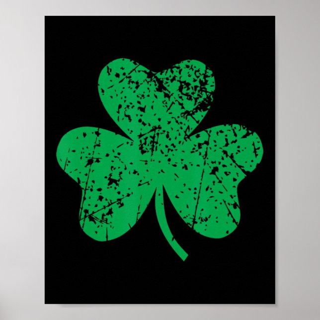 Poster Fête du trèfle Saint-Patrick Irlande Fierté Vert i (Devant)