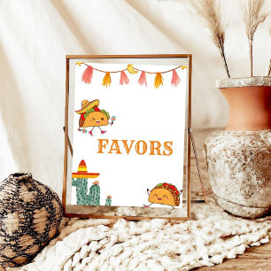 Poster Fête mexicaine Fête des Faveurs Signer Baby shower