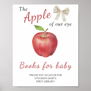 Poster Fête prénatale bébé Apple - livres pour bébé affic