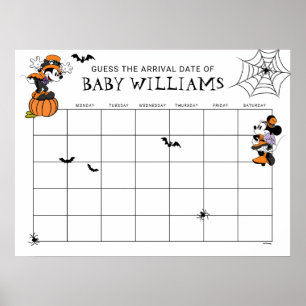 Poster Fête prénatale Halloween de Mickey & Friends