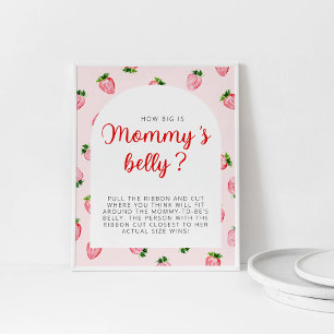 Poster Fête Prénatale : Quelle Taille a le Ventre de Mama
