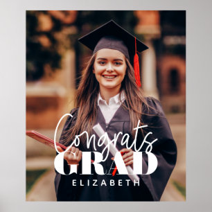 Poster Fêtes Grad Moderne Simple Script Photo personnalis