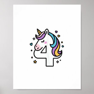 Poster Fêtez La Bonne Fête D'Anniversaire De 4 Ans Pour G