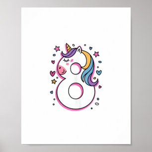 Poster Fêtez La Bonne Fête D'Anniversaire De 8 Ans Pour G