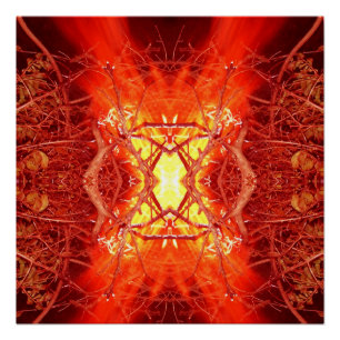 Poster Feu Abstrait