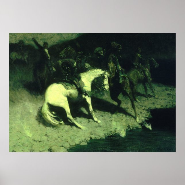 Poster Feu allumé par Frederic Remington (Devant)
