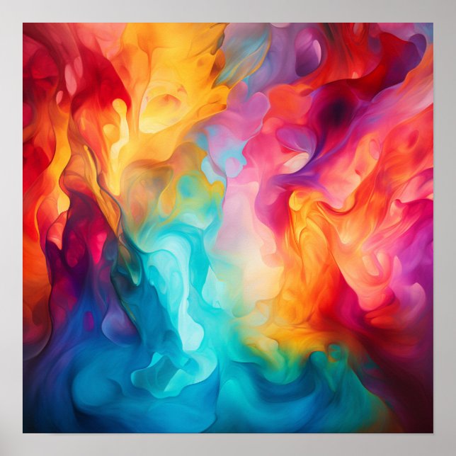 Poster Feu coloré (Devant)