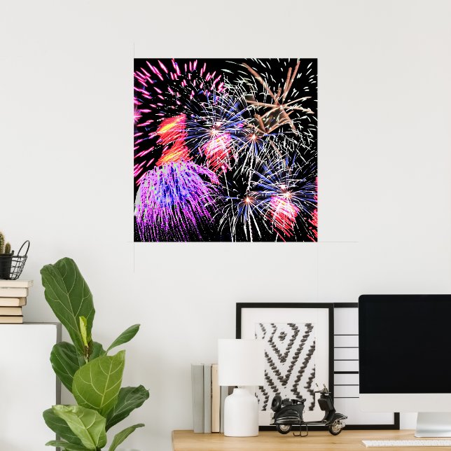 Poster Feu d'artifice (Bureau à domicile)