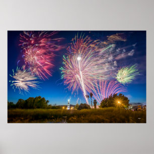 Poster Feu d'artifice du Jour de l'Indépendance - Suisun