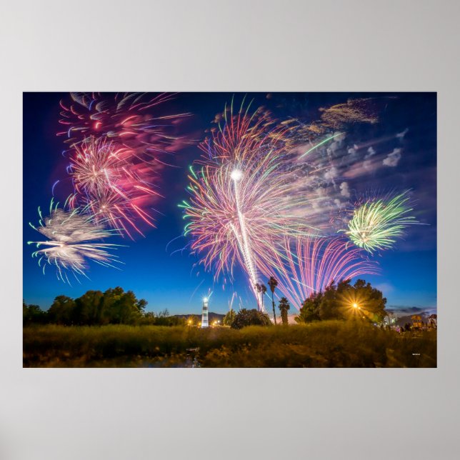Poster Feu d'artifice du Jour de l'Indépendance - Suisun  (Devant)